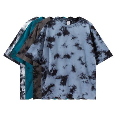 China Anti-wrinkle Heavyweight Tye Dye Acid Wash Oversize Men's Vintage Men's Cotton T-shirts Manufacturer for sale