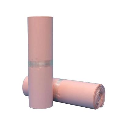 China eco-friendly & Low MOQ Wholesale PE Folding Plastic Mailing Bags Pink Color Envelope Storage Pouch For Clothing Envelopes Mailing Logistics Bag Customize for sale