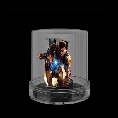 China Indoor Holographic Fan 20cm Small Size Desktop Hologram Table Display 360 Degree Protector With Acrylic Case for sale