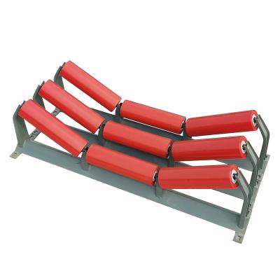 China Conveyor System Customized In China High Quality Steel Impact Equal Troughing Conveyor Roller Assembly for sale