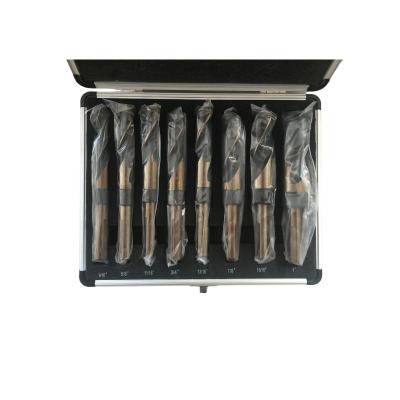 China Metal Drilling Bit 8 m2 Silver And Deming High Speed Steel Twist Drill Bit Set Shank HSS Reduced Drill Bit for sale
