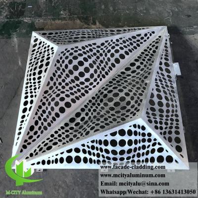 China 3D folded aluminum panels for building facade customized metal sheet for sale