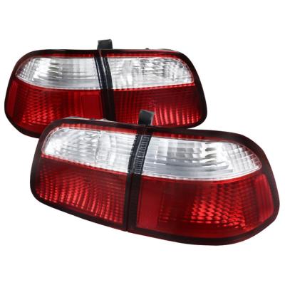 China 1999-2000 FOR Honda Civic Sedan Tail Lights (Chrome Housing / Red Clear Lens) 120*90*220 mm for sale