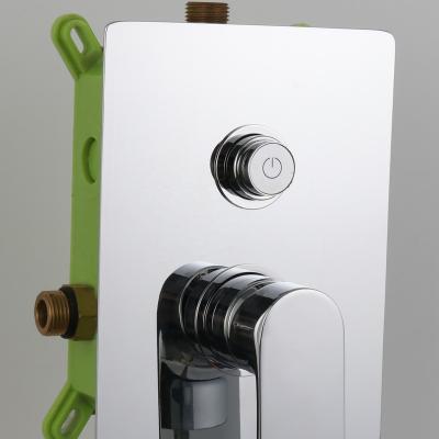China Without Slide Bar Two Function Built In Bathroom Faucet Concealed Brass Mixer Tap Zinc Handle Water Heater Kitchen Faucet Mixer for sale