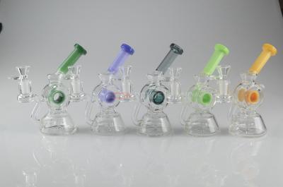China 6,7 polegadas Mini Size Glass Dab Rig grande Ring And Doughnut Glass Bong à venda