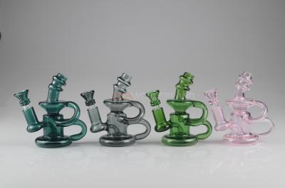 China 5,1 polegadas de solha alta Rig Recycler With Banger do vidro de Borosilicate à venda
