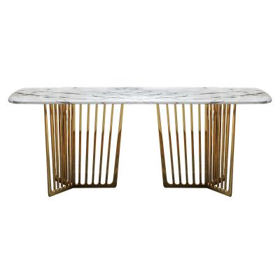 China Luxury Dining Tables (Others) Stainless Steel Adjustable Leg Table for sale