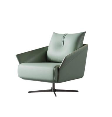 China Super Comfortable modern design living room swivel chair leather upholstery italian luxury lazy single lounge chair for living room for sale