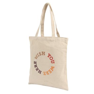 China Kaijie Single Sale 100% Cotton CanvasTote Bag Recyclable Hot Promotional Cotton Handbag Single Shopping Bags for sale