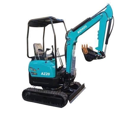 China Farms Export 1.5 1.6 1.8 Ton Household Mini Hydraulic Crawler Excavator With Rotary Track Rubber for sale