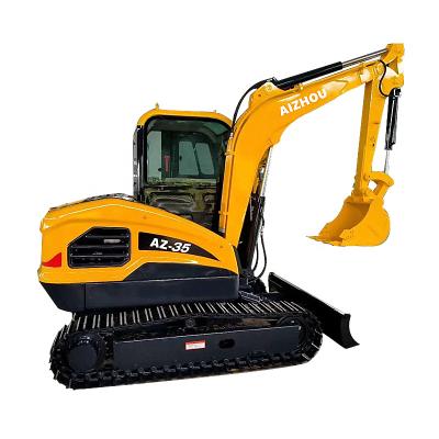 China Construction works Chinese Digger Mini Excavator 3 Ton 3.5t Mini Digger Hydraulic Crawler Earthmoving Price 3.5 Ton Machinery Mini Excavators for sale
