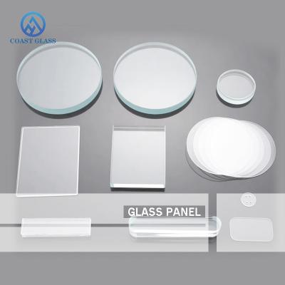 China 2mm 3mm custom pequeno tamanho vidro cortado a laser painel transparente à venda