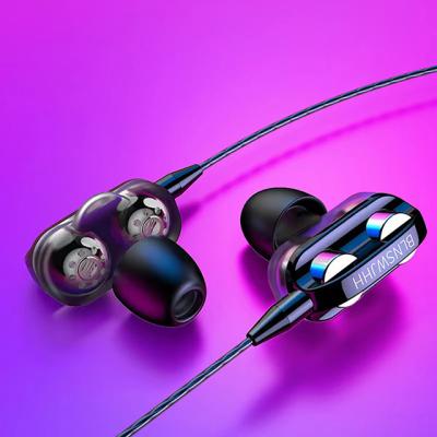 China In-Ear Driver DJ Binaural Dual Earphone Wired 3.5mm Gaming In-Ear Headphones for sale