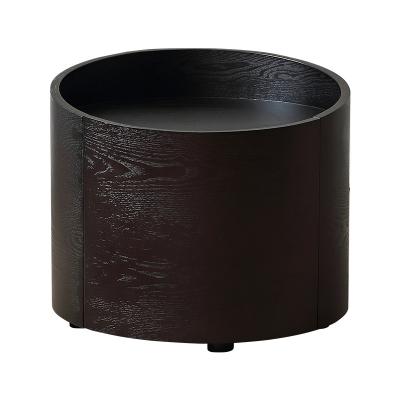 China Size Modification Supported Italian Style Affordable Luxury Minimalism Bed Modern Side TableOak Veneered Wood Body Nightstand for sale