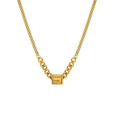 China 2021 New Hot Sale Oil Temperament Wind Clavicle Material Hip Hop Titanium Steel Drip Collar FASHIONABLE Restrictor Collar for sale