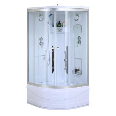 China Cheap Sale Modern Aluminum Alloy Frame Round Corner Glass Shower Enclosure 900x900x2150mm for sale