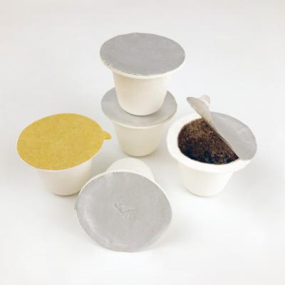 China Espresso Coffee Capsule Disposable Biodegradable Sugarcane Bagasse Paper Coffee Capsule for sale
