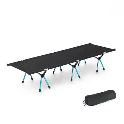 China Foldable Aluminium Metal Outdoor Portable Camping Hiking Folding Sleeping Cot Camp Bed For Adults Oxford Lightweight Camping Bed for sale