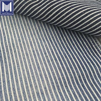 China Traditional 100% Cotton Hickory Stripe Denim Fabric Shrink-Resistant Dye For Workwear Shirts Jeans Pants for sale