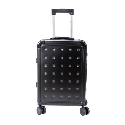 China Aluminum 20 Inch Custom Design Aluminum Carry Case TSA Lock Aluminum Small Size Luggage Travel Suitcase Unisex for sale