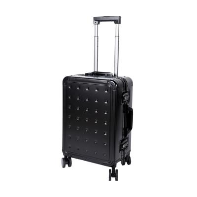 China Carry On All Aluminum Luggage Aluminum Sets Suitcase Business Travel Boarding Bag Set Fashion Suitcase Custom Logo for sale