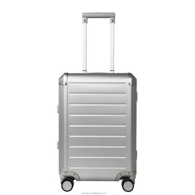 China Factory Wholesale Aluminum Suitcase OEM ODM Braided Fashion Carry On Bag Case Unisex Travel Luggage Color for sale