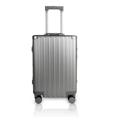 China Travel Aluminum Bags Carry On Suitcase Luggage Set Color TSA Lock Woman Big Spinner Aluminum Luggage for sale