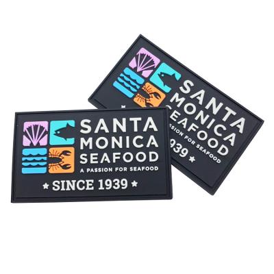 China Wholesale 3D PVC Hat Patches Logo Patches Embossed Custom Soft Rubber PVC Rubber Label for sale