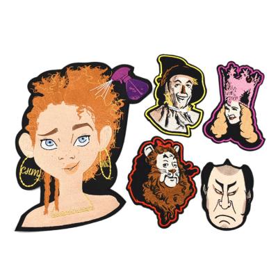 China Large Viable Apparel Embroidery Patches Custom Cartoon Logo Embroidery Iron On Patch Design Heat Transfer Embroidered Patches for sale