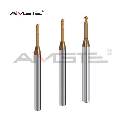 中国 0.3mm - 6mm カービッドボールノースエンドミール 2 フルートボールノースルータービット 深い溝 3D彫刻 販売のため