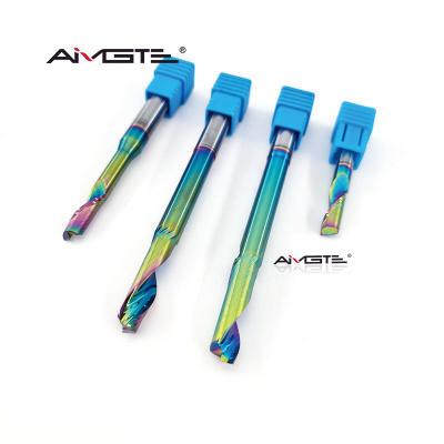 China DLC Coating Carbide End Mill Cutter h6 Single Flute End Mill OEM For Wood Aluminium for sale