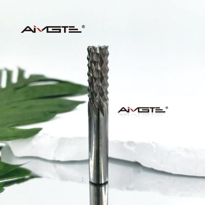 China 3 4 6 Flötenkarbid Maiskolben Roughing End Mill PCB Fräsmaschine für Glasfaser Bakelit Schaltplatte Gravur zu verkaufen