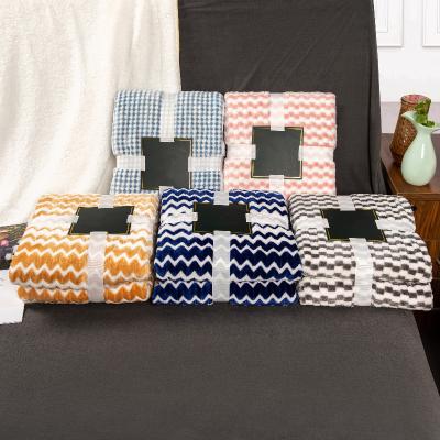 China Breathable Customize Blanket Checkerboard Double Side Blanket Soft Fleece Fleece With Luxury Flannel Blanket For Home for sale