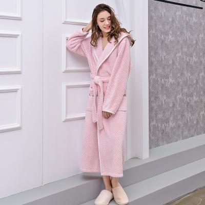 China Wholesale QUICK DRY Unisex Bathrobes Waffle Fleece Bathrobe Soft Warm Microfiber Plus Size Women's Sleepwear for sale