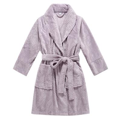 China Luxury Women's Winter Bathrobe Women's Bathrobe Jacquard Flannel Soft Warm Thermal Fleece Bathrobe Wholesale Supplier for sale