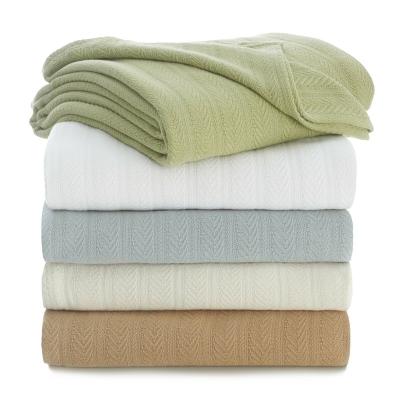 China Breathable Soft And Luxurious Woven Breathable Cotton Blanket Cooling Bed Blanket Perfect For All Seasons for sale