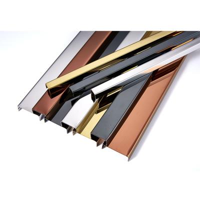 China Modern Colorful Decorative Metal Stainless Steel Wall U Shape Trim Accessories For Tile for sale