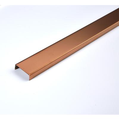 China Interior tile profile of tiles etc. Modern Titanium Stainless Steel Decoration Drywall Trim Golden U for sale