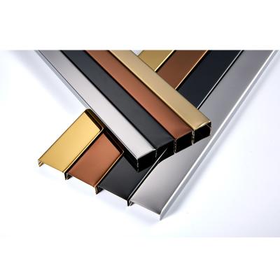 China Modern Tile Accessories Wall Metal Divid Strip U Channel Stainless Steel Tile Trim for sale