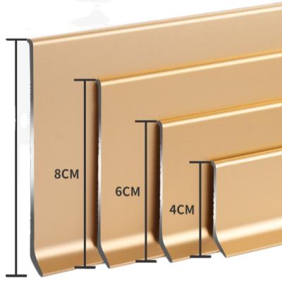 China Modern Black Corner Connector Skirting Board Mat Tile Skirting Trim Aluminum Skirting Strip for sale