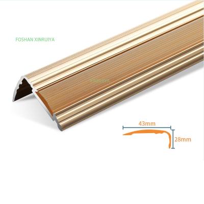 China Modern China Factory Stair Tread Slip Inserts Anti Slip Non Slip Grooved Tread Stair Edge Step Nose for sale