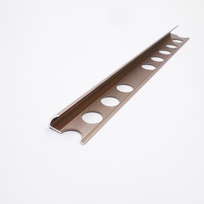 China Modern Aluminum Oval Shape Tile Wall Trim Decorative Flooring Accessories Ceramic Edge Tile Trim for sale