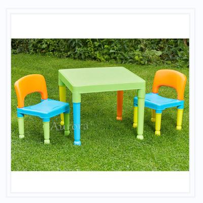 China Solid Wood Custom Color Plastic kids table and chair set playing and training daycare school furniture honey comb soft play for sale