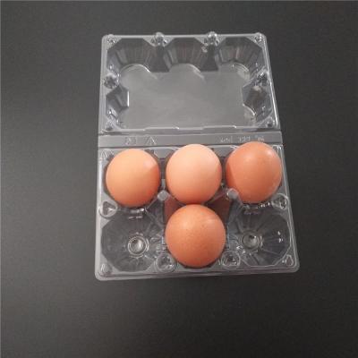China Agriculture 6 Holes Clear Plastic Fresh Egg Cartons Pack Disposable Egg Trays For Sale for sale