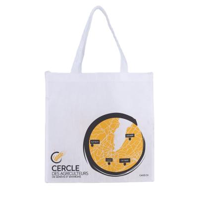 China Reclycled Suit Promotion Laminated PP Non Woven Shopping Bag Supermarket Takeaway Custom Printed for sale