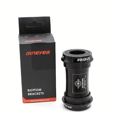China Aluminum GINEYEA Pressed Threaded Bicycle BB Hollow Bottom Brackets 68-73mm bike Axis Waterproof Crank Set for Axis bicycle Parts for sale