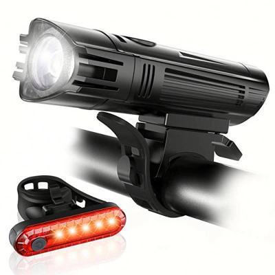 China Aluminum Hot USB Rechargeable Mountain Bicycle Front and Back Light mtb Led mtb Bike Light Set for sale