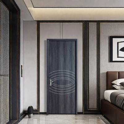 China Flush Design WPC Hollow Door 100% WPC Door Frame Material Hout Plastic Composite Hoofdmateriaal Hollow Glass Surface Design Te koop