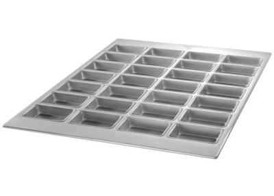 China RK Bakeware China Foodservice NSF 28 Compartment Glazed Aluminized Steel Mini Loaf Pan Baking Tray for sale