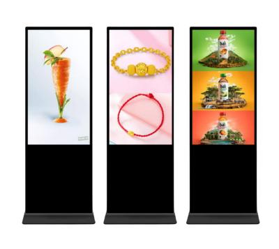 China Indoor 43 55 65 75 inch indoor advertising video player Floor standing lcd touch screen digital signage for sale